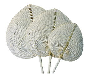 Abanico de Bambú Hecho a Mano con Logotipo Personalizado, Abanico de Hoja de Palma Colorido para Promoción - Product Image 1