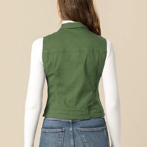 Gilet en jean sans manches en coton au design tendance, léger, vente directe, best-seller, service OEM - Product Image 6