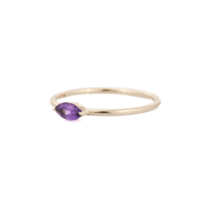Juego de Anillos Apilables de Oro Blanco de 14K con Piedra Preciosa Ovalada y Engaste de Puntas - Product Image 5