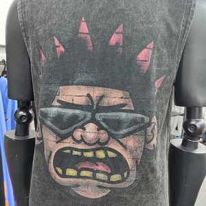 Manufacturer Custom Heavyweight Dtg Graphic Vintage Acid Washed t Shirt <b>Rhinestone</b> Vest Tank <b>Top</b> Men Sleeveless T-shirt - Product Image 3