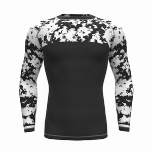 Camiseta de Compresión Sublimada Personalizada - Camiseta de Manga Larga para Entrenamiento de BJJ para Hombre - Product Image 5