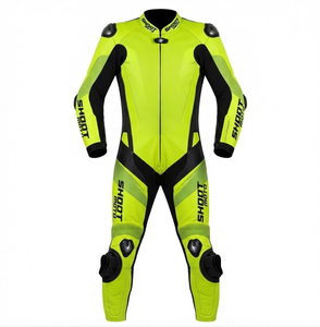 Combinaison de moto Rawasaki Pro 1 pièce pour homme en cuir de vache véritable/cuir de kangourou, style MotoCP, armure niveau 2 - Product Image 1