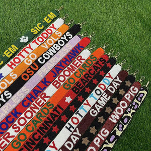 Beaded Bag Strap Game Day Team Purse Handle Crossbody Shoulder <b>Belt</b> Seed Bead Woven <b>Fabric</b> Replacement Handbag Parts Accessories - Product Image 3