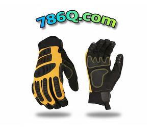 Gants de travail en cuir synthétique haute performance avec protection des articulations et du dos des mains Gants de sécurité - Product Image 1