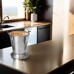Cubo Balti de Acero Inoxidable con Asa de Cobre, Apto para Lavavajillas, para Servir y Almacenar Alimentos, Platos de Curry, para el Hogar y Restaurantes, Suministro al por Mayor - Product Image 2