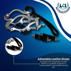 Full Mouth Speculum Horse Mouth Gag Equine Dental Speculum Stainless Steel Horse Mouth Gag with Adjustable Leather Straps by LCI - Product Image 3