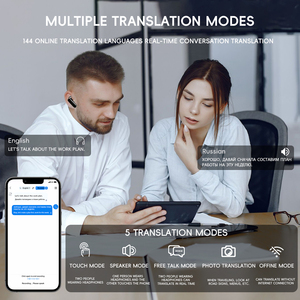 Auriculares con pantalla táctil LCD, auriculares Ai Translator, traductor de bolsillo de 144 <span class=keywords><strong>idiomas</strong></span>, dispositivo de traducción de voz instantánea para viajes - Product Image 4
