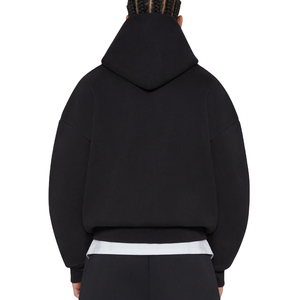Sweat-shirt à capuche surdimensionné pour homme, couleur unie, tissu French Terry, coupe décontractée, vêtements d'automne - Product Image 2