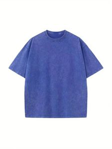Camiseta de hombre de talla grande con lavado ácido, estilo vintage, algodón grueso, oversize, de moda, ligera, recién llegada, precio al por mayor - Product Image 6