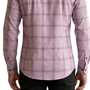Camisa de Franela a Cuadros Rosa Polvoriento para Hombre, Manga Larga, con Botones, Estilo Casual, Tela Suave Cepillada, Moda Urbana - Product Image 6