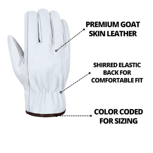 Gants de conducteur en cuir de qualité supérieure OEM ODM, excellente adhérence, gants de travail en cuir véritable durables, fournisseur - Product Image 3