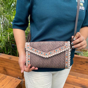 New Arrival Stylish Multi-Use Women's Western Leather <b>Wallet</b> Long <b>Card</b> <b>Holders</b> With Luxury Carving Hand Tooled Phone Clutch Case - Product Image 2