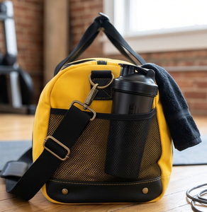 Sac de sport en toile OEM gris avec fermeture éclair, multifonctionnel, pour exercices, fitness, sport, unisexe - Product Image 5