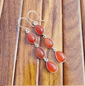 Pendientes de Aro Hechos a Mano con Piedras Preciosas Naturales para Mujer, Disponibles en Cantidad al por Mayor - Product Image 3