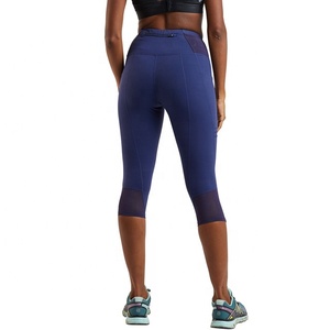 Customized Design Capri Yoga Pants Women High Waisted Breathable Quick Dry Workout <b>Athletic</b> Gym Exercise Running - Product Image 3