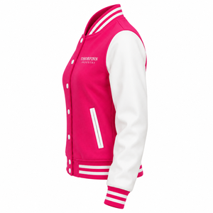 OEM/ODM Custom Made Unique Design Contrast Color Long Sleeves <b>Women</b> Varsity <b>Quilted</b> <b>Jacket</b> <b>Lightweight</b> Comfortable Embroidery - Product Image 2