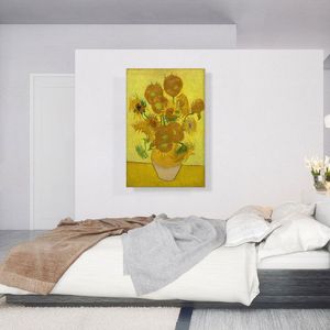 ภาพพิมพ์ศิลปะดอกทานตะวันบนผ้าใบ สไตล์ปี 1889 - Product Image 5