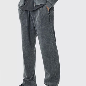 Pantalon de jogging ample en molleton respirant pour homme, personnalisé avec broderie et impression, style streetwear évasé de haute qualité - Product Image 4