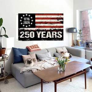 Drapeau du 250e anniversaire des États-Unis, 3x5 pieds, motif patriotique, bannière murale pour le 250e anniversaire de l'Amérique, 1776-2026 - Product Image 4