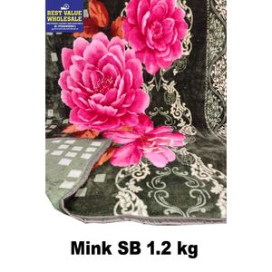 Luxury 1.5 KG Polyester Mink Blanket Soft Warm Winter Floral Knitted Single <b>Bed</b> Blanket for Home & Hotel Use - Product Image 6