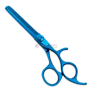 Blue Swivel Thumb Salon Grade Professional Hair Thinning <b>Scissors</b> Sharp Plastic Durable Stainless Steel Perfectly Balanced - Product Image 3