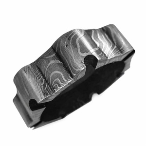 Cenicero de Acero de Damasco Hecho a Mano con Diseño Único, Moderno y Minimalista, Accesorio para Fumar de Escritorio, Regalo - Product Image 1