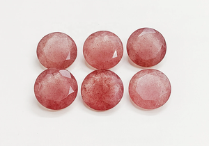 ควอตซ์สตรอเบอร์รี่สีแดงทรงกลมเจียระไนแบบเหลี่ยมเพชรพลอย ขนาด 20*20 มม. พลอยธรรมชาติ 100% สำหรับทำเครื่องประดับ ราคาขายส่ง - Product Image 4