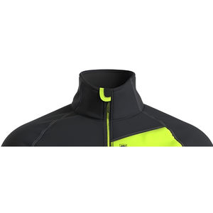 Veste polaire décontractée pour homme, col mandarin, fermeture éclair intégrale, 100 % coton, écologique, logo frontal, vêtement d'extérieur hiver - Product Image 2