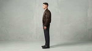 Men's Bomber Style <b>Jacket</b> Greek Wear Sorority Products Full Zip Utility Pocket Casual Fashion Outerwear - Product Image 3