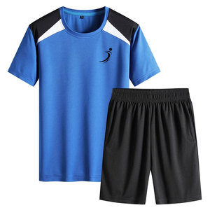 Hot Selling Casual Wear T-Shirt & Shorts Breathable Plus Size Custom Design Gym Wear T-Shirt & Shorts - Product Image 1
