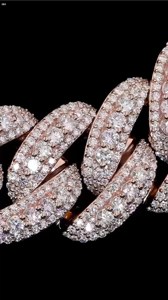 Indian Manufacture Rose Gold Pave Diamond Rope Chain <b>Statement</b> <b>Necklace</b> Unisex Luxury Everyday Wear Available for Best Price - Product Image 3