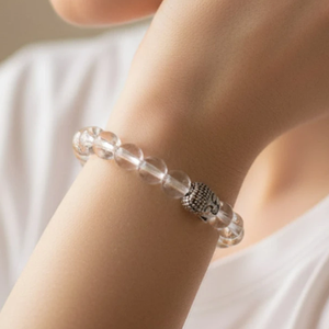 High Quality Clear Quartz Beads Buddha <b>Bracelet</b> Romantic Gift Fashion Charm Jewelry for Men Women Energy Meditation - Product Image 5