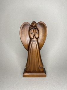 Handmade Wooden Angel <b>Table</b> Centerpiece <b>Rustic</b> Sculpture For Farmhouse Interior And <b>Coffee</b> <b>Table</b> Decor - Product Image 6