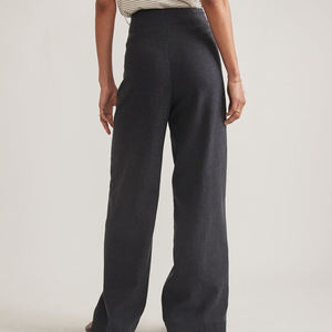 Nouveau design – Pantalon femme sport et décontracté, taille haute, couleur unie, coupe droite pleine longueur - Product Image 3