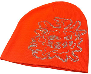 Bonnets d'hiver en acrylique avec strass multicolores Bonnet en acrylique sans manchette imprimé avec des pierres Bonnet Bonnet - Product Image 6