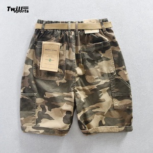 Pantalones Cortos Cargo de Mezclilla para Hombre, Estilo Deportivo, 100% Algodón, Ecológicos, Transpirables, Estilo Urbano Otoñal - Product Image 2