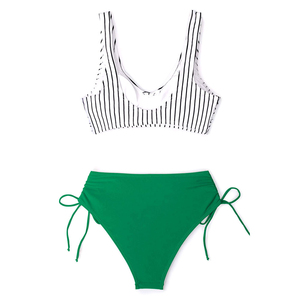 New Arrival <b>Sexy</b> 2-Piece Strapless Quick Dry <b>Bikini</b> <b>Set</b> Breathable Custom Logo Triangle Private Label Swimwear Solid Plus Size - Product Image 2