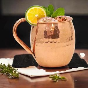 Taza de cobre para bebidas, utensilios de cocina de cobre, taza decorativa de cobre, taza artesanal de cobre, artículos de cobre hechos a mano para bebidas, artículos de cobre para bar. - Product Image 1