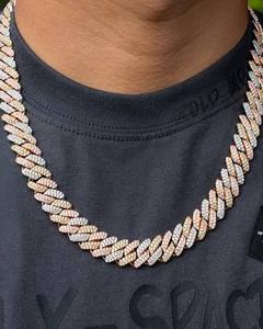 Collier élégant pour homme en or plaqué 14 carats, style cubain, avec diamant de laboratoire, chaîne de mode haut de gamme style hip-hop, cadeau - Product Image 2