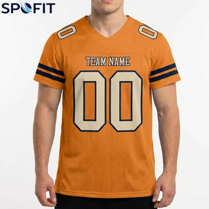 Maillot de football américain à manches courtes, dernier design, grande taille, séchage rapide, vêtements de sport, maillot de football américain en faible quantité minimale de commande - Product Image 5