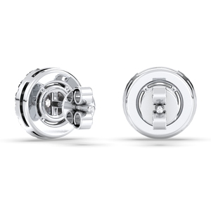Boucles d'oreilles à visser REYES en diamant de laboratoire HPHT CVD de haute qualité, en or blanc massif 14 carats, bijoux fins pour femmes - Product Image 4
