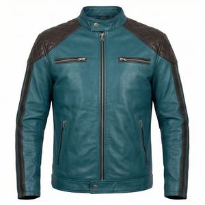Veste de moto en cuir véritable pour homme de qualité supérieure, nouvelle arrivée, vestes de moto d'hiver, protections amovibles, personnalisables - Product Image 1