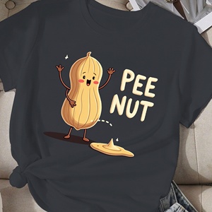 Camiseta cómoda para mujer con diseño de maní humorístico PEE NUT - Product Image 1