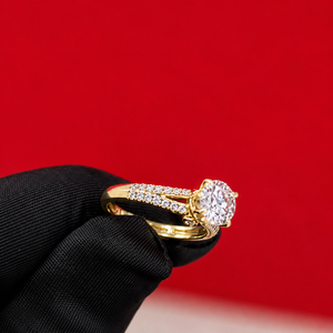 Bague de fiançailles classique en or avec diamant de laboratoire taille brillant, design de choix, populaire et luxueuse, achat direct fournisseur - Product Image 2