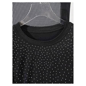 T-shirts pour hommes à strass, col rond, manches courtes, décontractés, d'été, scintillants, graphiques, mode, pour fêtes, clubs, streetwear - Product Image 3