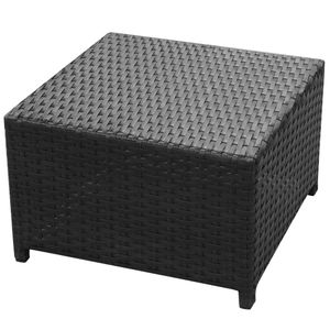 Juego de 8 Muebles de Patio de Ratán Sintético Negro y Beige, Elegante Colección de Comedor para Exteriores - Product Image 6
