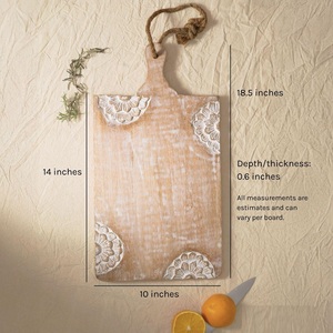 Elegante Tabla de Cortar de Madera de Abedul con Diseño de Cítricos Impreso a Mano, Acabado Liso, Ligera, Duradera y Segura para Alimentos - Product Image 5