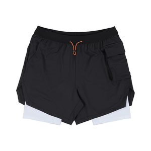 Breathable Double <b>Layer</b> Workout Shorts for Men Quick Dry Athletic Shorts with Compression <b>Layer</b> Running Shorts with Inner - Product Image 2