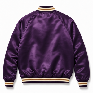 Custom Satin <b>Jacket</b> <b>Mens</b> Wholesale Lightweight Bomber Coat Embroidered Logo Streetwear Manufacturer Supplier - Product Image 5