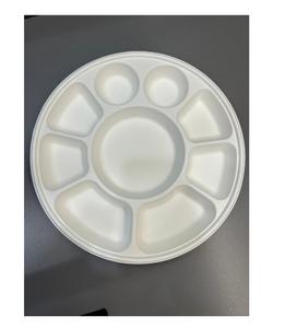 Global Nexo Export GNE-9CP 9-Inch Bagasse Disposable Divided Compartment <b>Lunch</b> Plate Leak-Proof & Heat-Resistant Biodegradable - Product Image 1